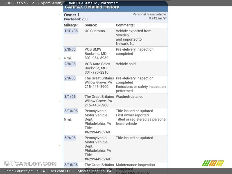 Fusion Blue Metallic / Parchment 2006 Saab 9-5 2.3T Sport Sedan