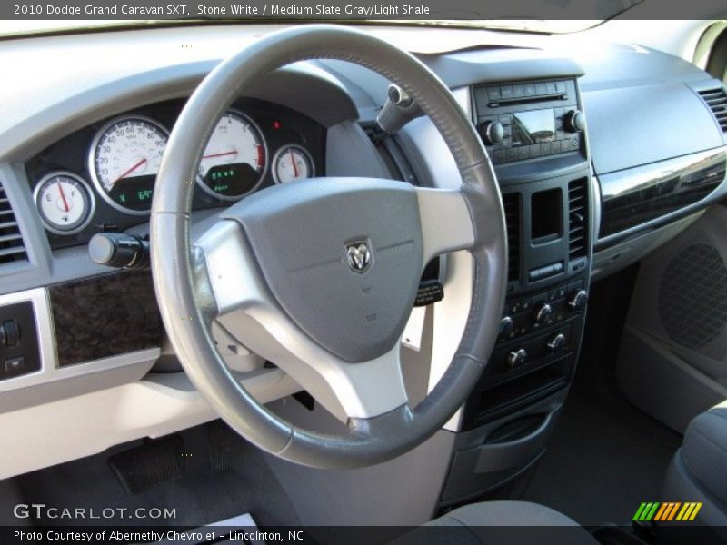 Stone White / Medium Slate Gray/Light Shale 2010 Dodge Grand Caravan SXT