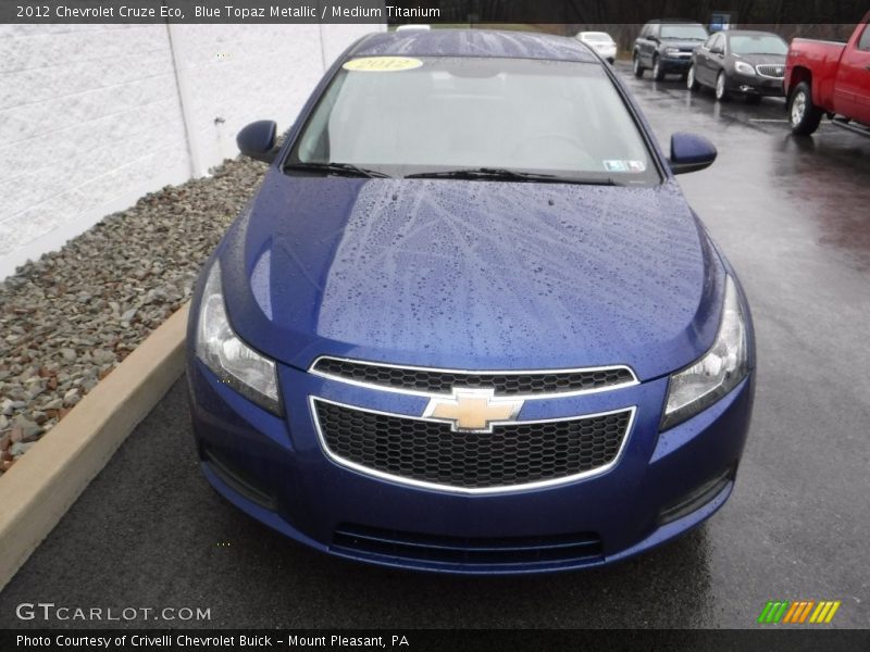 Blue Topaz Metallic / Medium Titanium 2012 Chevrolet Cruze Eco