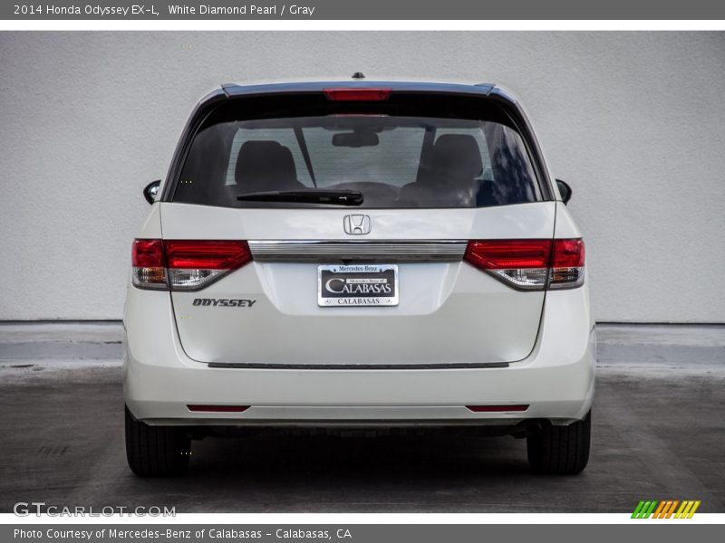 White Diamond Pearl / Gray 2014 Honda Odyssey EX-L