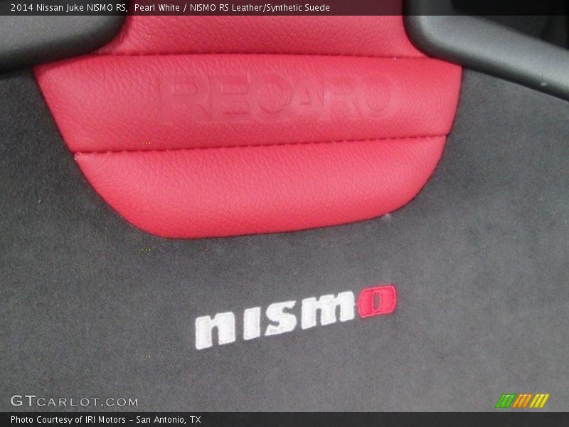 Pearl White / NISMO RS Leather/Synthetic Suede 2014 Nissan Juke NISMO RS
