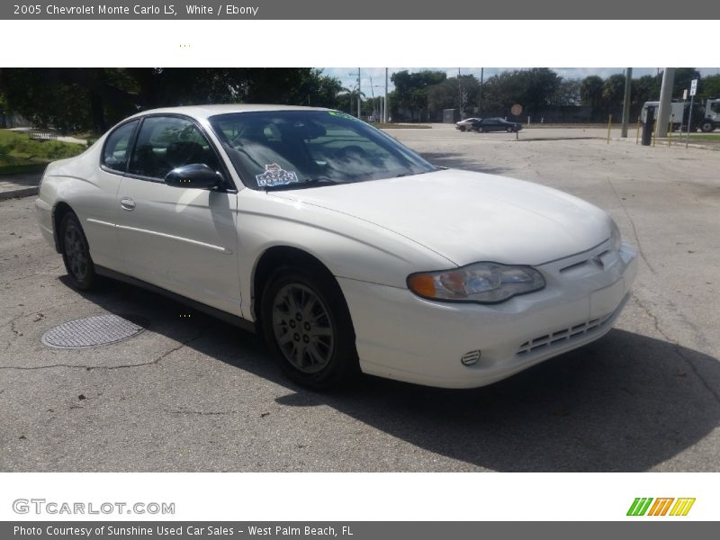 White / Ebony 2005 Chevrolet Monte Carlo LS