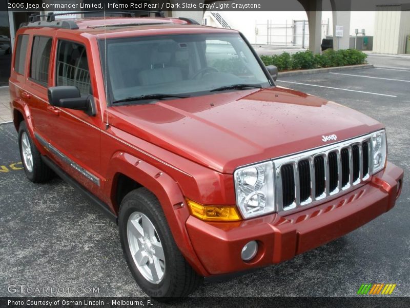 Inferno Red Pearl / Dark Slate Gray/Light Graystone 2006 Jeep Commander Limited