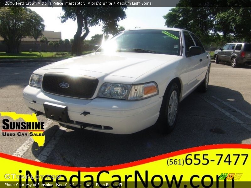 Vibrant White / Medium Light Stone 2006 Ford Crown Victoria Police Interceptor