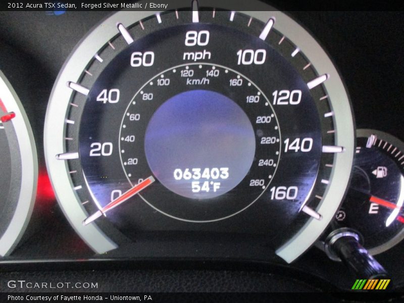 Forged Silver Metallic / Ebony 2012 Acura TSX Sedan