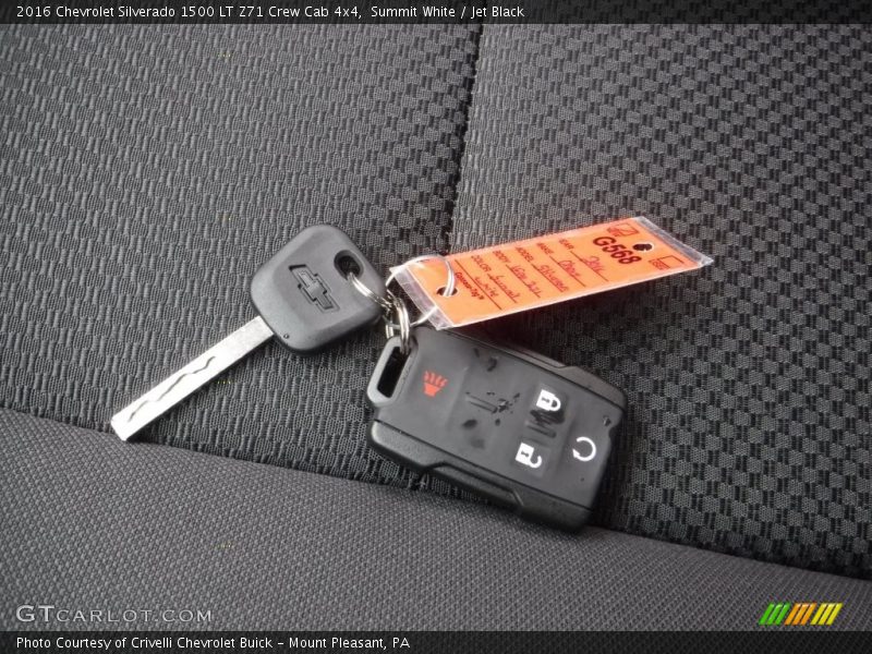 Keys of 2016 Silverado 1500 LT Z71 Crew Cab 4x4