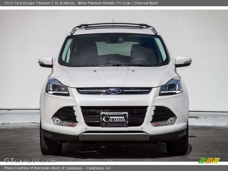 White Platinum Metallic Tri-Coat / Charcoal Black 2013 Ford Escape Titanium 2.0L EcoBoost