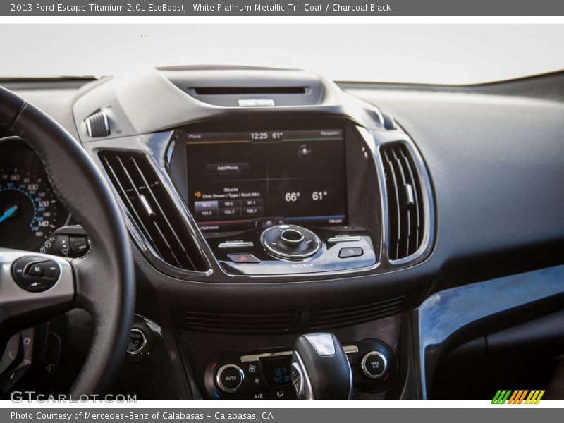 White Platinum Metallic Tri-Coat / Charcoal Black 2013 Ford Escape Titanium 2.0L EcoBoost