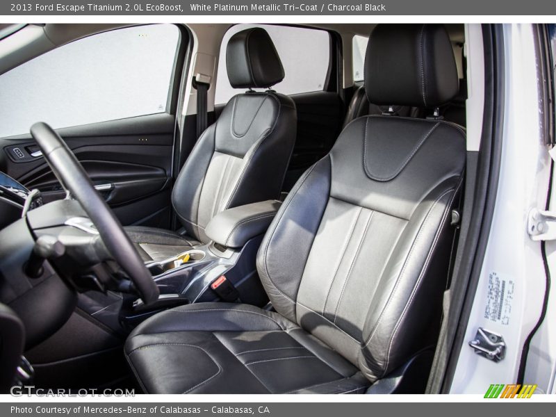 White Platinum Metallic Tri-Coat / Charcoal Black 2013 Ford Escape Titanium 2.0L EcoBoost