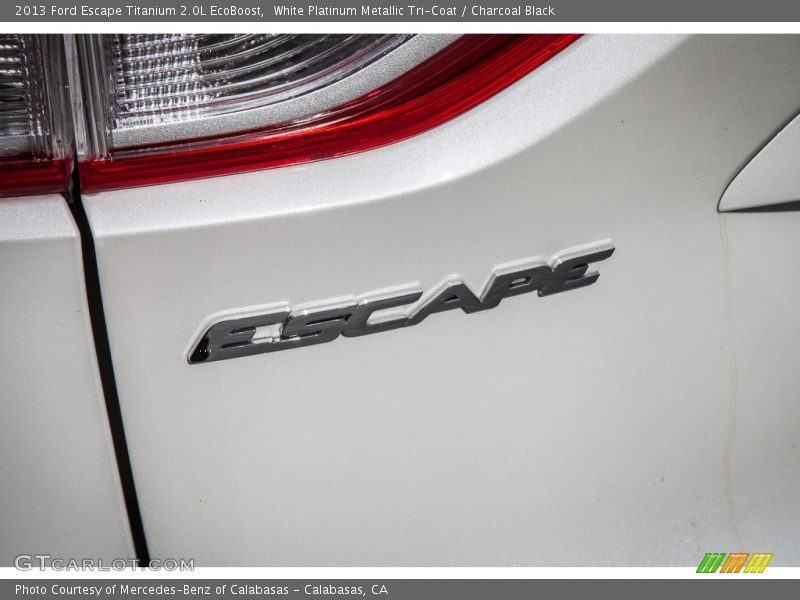 White Platinum Metallic Tri-Coat / Charcoal Black 2013 Ford Escape Titanium 2.0L EcoBoost