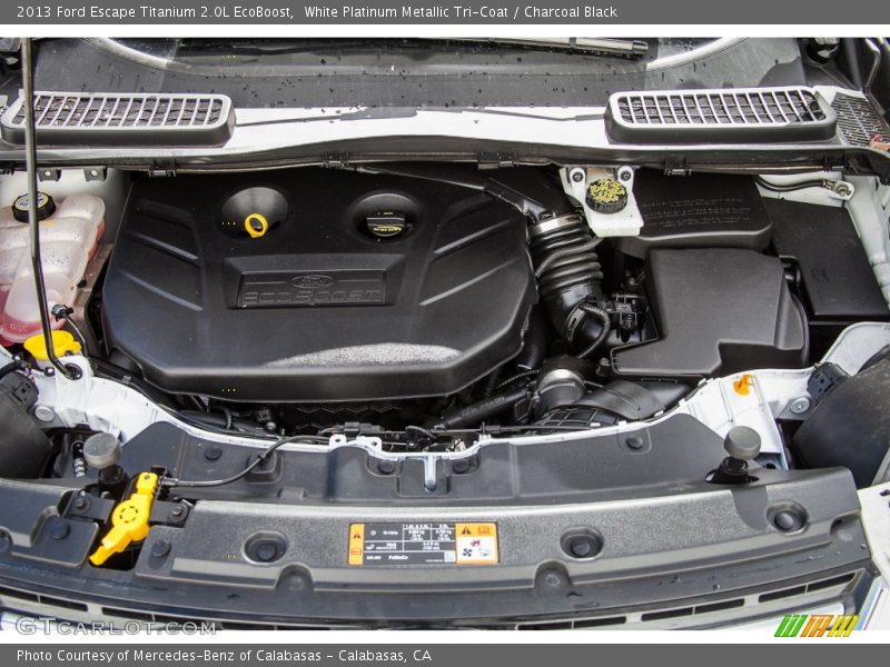 White Platinum Metallic Tri-Coat / Charcoal Black 2013 Ford Escape Titanium 2.0L EcoBoost