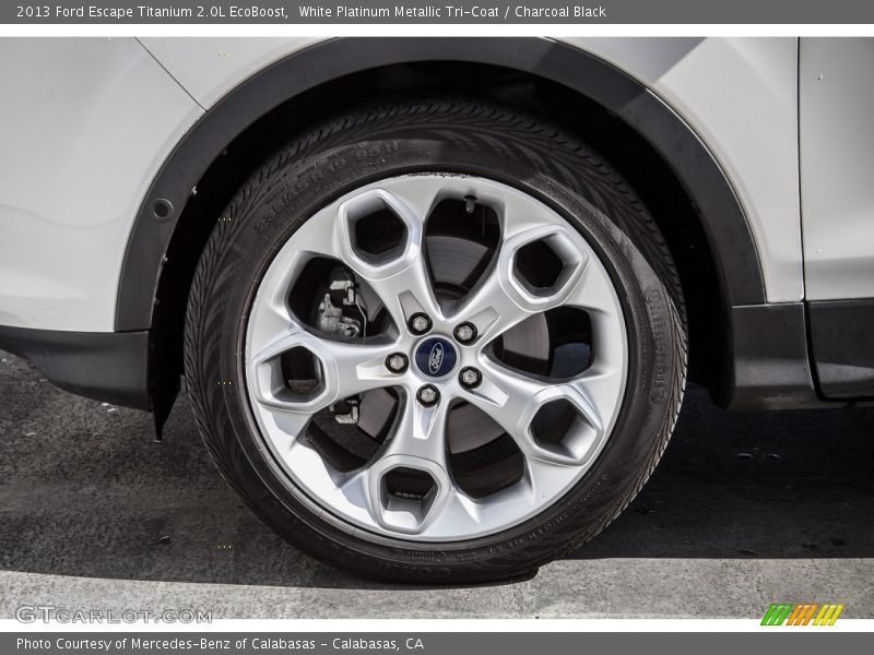 White Platinum Metallic Tri-Coat / Charcoal Black 2013 Ford Escape Titanium 2.0L EcoBoost