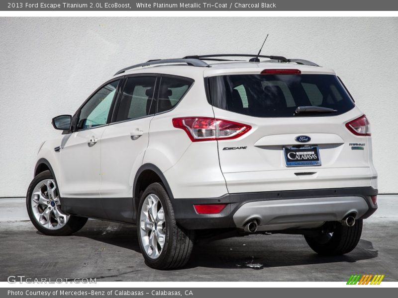 White Platinum Metallic Tri-Coat / Charcoal Black 2013 Ford Escape Titanium 2.0L EcoBoost