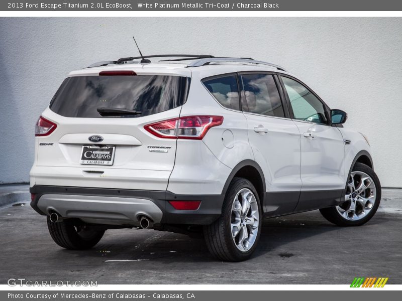White Platinum Metallic Tri-Coat / Charcoal Black 2013 Ford Escape Titanium 2.0L EcoBoost