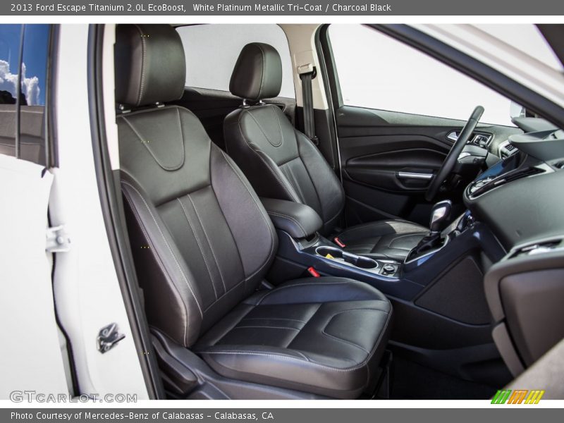 White Platinum Metallic Tri-Coat / Charcoal Black 2013 Ford Escape Titanium 2.0L EcoBoost