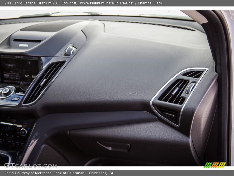 White Platinum Metallic Tri-Coat / Charcoal Black 2013 Ford Escape Titanium 2.0L EcoBoost