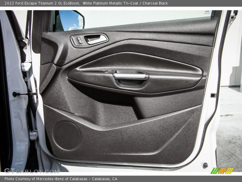 White Platinum Metallic Tri-Coat / Charcoal Black 2013 Ford Escape Titanium 2.0L EcoBoost