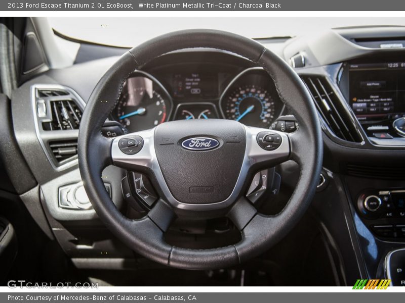 White Platinum Metallic Tri-Coat / Charcoal Black 2013 Ford Escape Titanium 2.0L EcoBoost