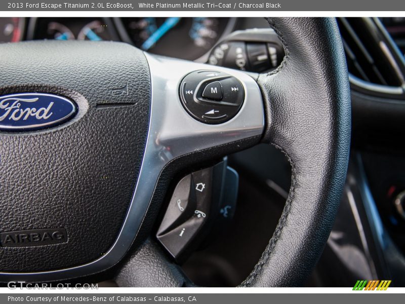 White Platinum Metallic Tri-Coat / Charcoal Black 2013 Ford Escape Titanium 2.0L EcoBoost