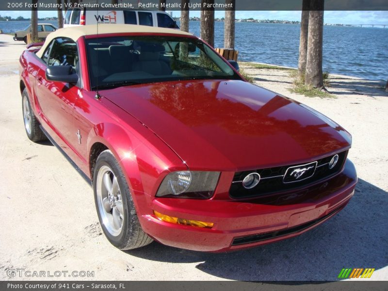 Redfire Metallic / Light Parchment 2006 Ford Mustang V6 Premium Convertible