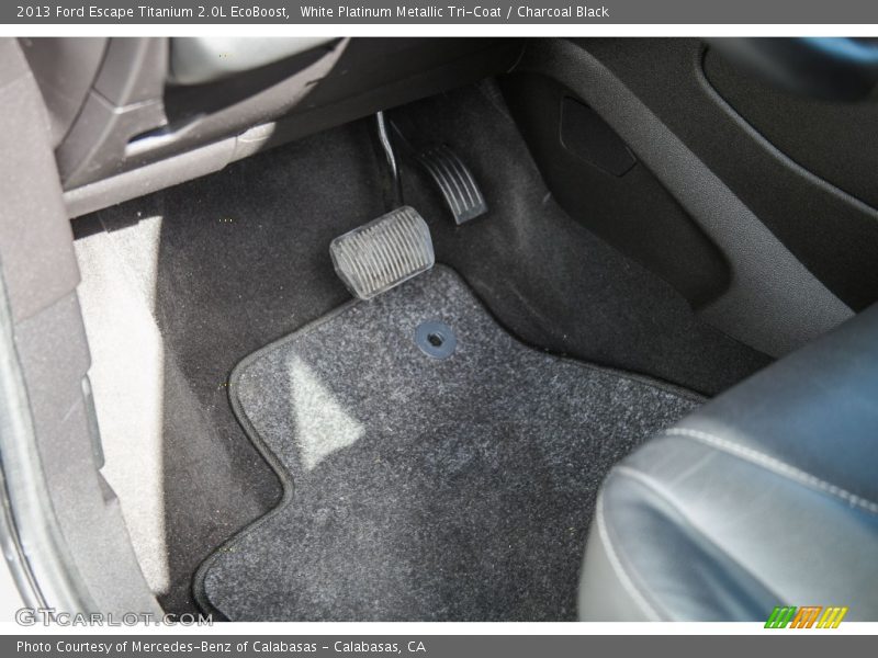 White Platinum Metallic Tri-Coat / Charcoal Black 2013 Ford Escape Titanium 2.0L EcoBoost