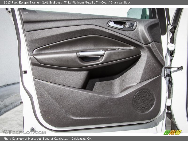 White Platinum Metallic Tri-Coat / Charcoal Black 2013 Ford Escape Titanium 2.0L EcoBoost