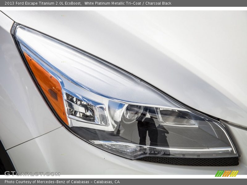 White Platinum Metallic Tri-Coat / Charcoal Black 2013 Ford Escape Titanium 2.0L EcoBoost