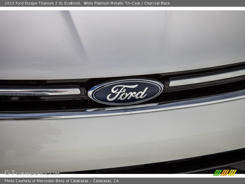 White Platinum Metallic Tri-Coat / Charcoal Black 2013 Ford Escape Titanium 2.0L EcoBoost