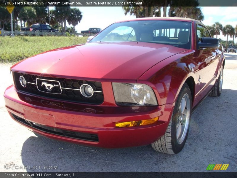 Redfire Metallic / Light Parchment 2006 Ford Mustang V6 Premium Convertible