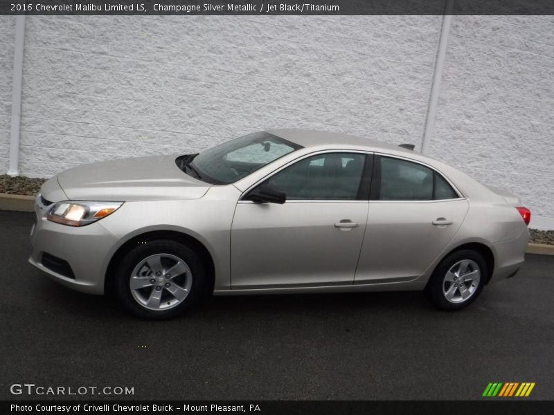 Champagne Silver Metallic / Jet Black/Titanium 2016 Chevrolet Malibu Limited LS