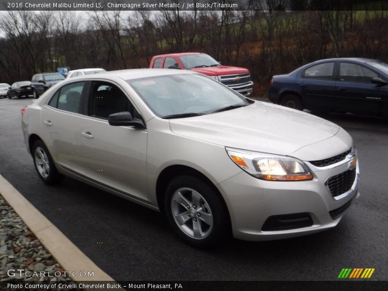 Champagne Silver Metallic / Jet Black/Titanium 2016 Chevrolet Malibu Limited LS