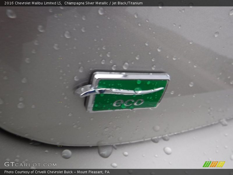 Champagne Silver Metallic / Jet Black/Titanium 2016 Chevrolet Malibu Limited LS