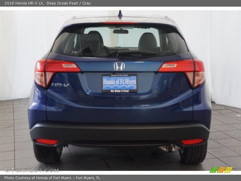 Deep Ocean Pearl / Gray 2016 Honda HR-V LX