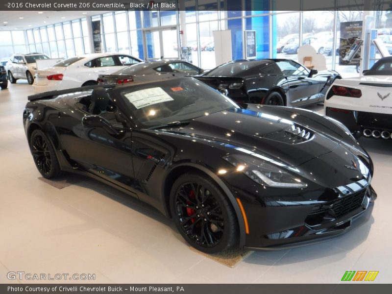 Black / Jet Black 2016 Chevrolet Corvette Z06 Convertible