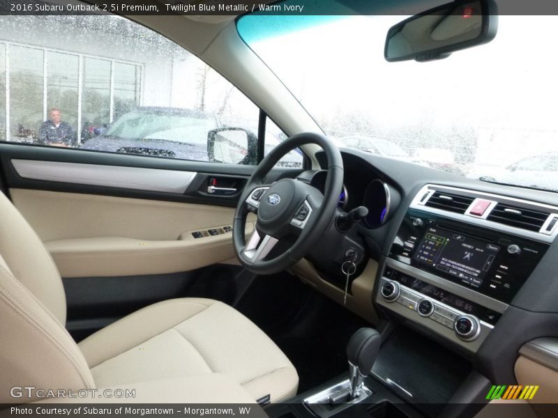 Twilight Blue Metallic / Warm Ivory 2016 Subaru Outback 2.5i Premium