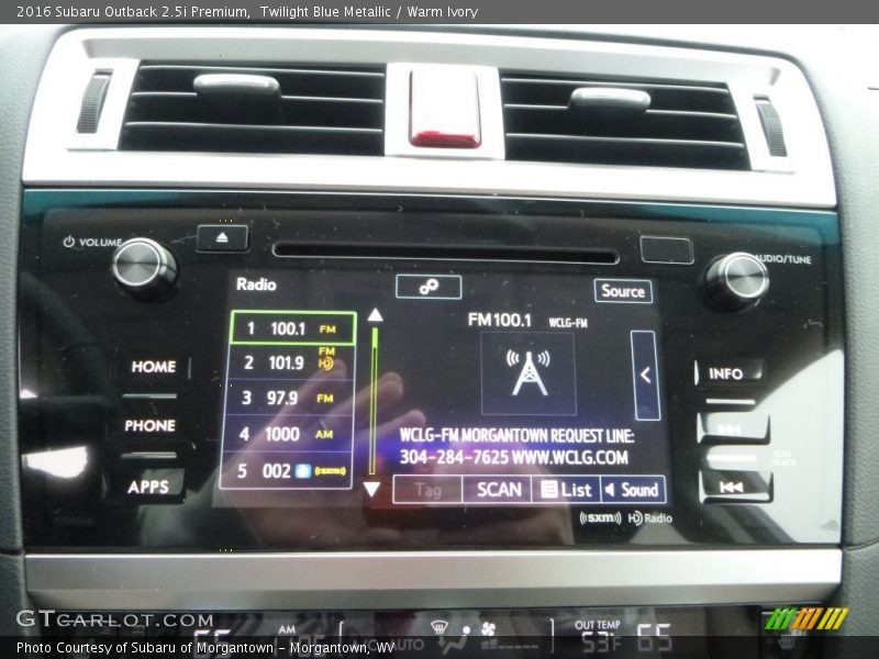 Twilight Blue Metallic / Warm Ivory 2016 Subaru Outback 2.5i Premium