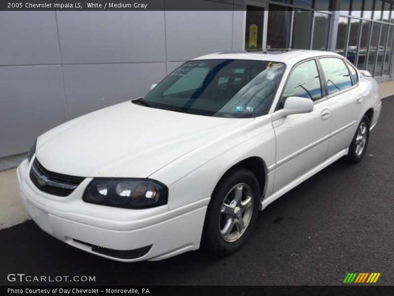 White / Medium Gray 2005 Chevrolet Impala LS