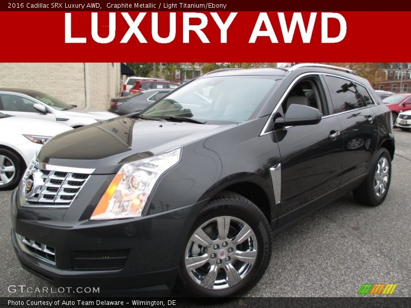 Graphite Metallic / Light Titanium/Ebony 2016 Cadillac SRX Luxury AWD