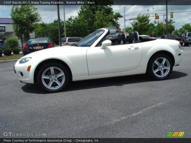 Marble White / Black 2006 Mazda MX-5 Miata Touring Roadster