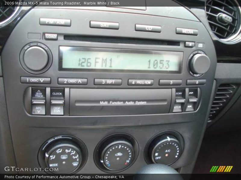 Marble White / Black 2006 Mazda MX-5 Miata Touring Roadster