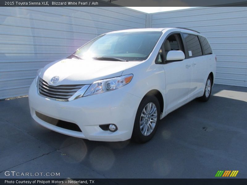 Blizzard White Pearl / Ash 2015 Toyota Sienna XLE
