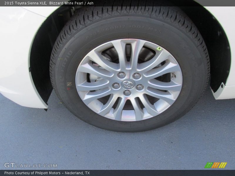 Blizzard White Pearl / Ash 2015 Toyota Sienna XLE