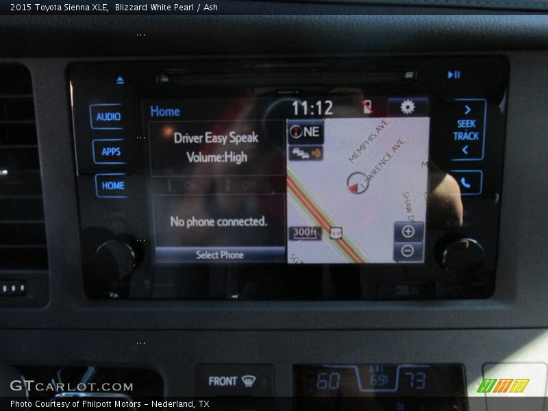 Blizzard White Pearl / Ash 2015 Toyota Sienna XLE