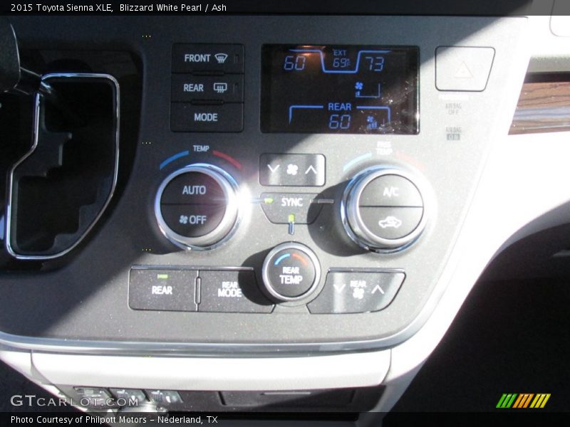 Blizzard White Pearl / Ash 2015 Toyota Sienna XLE