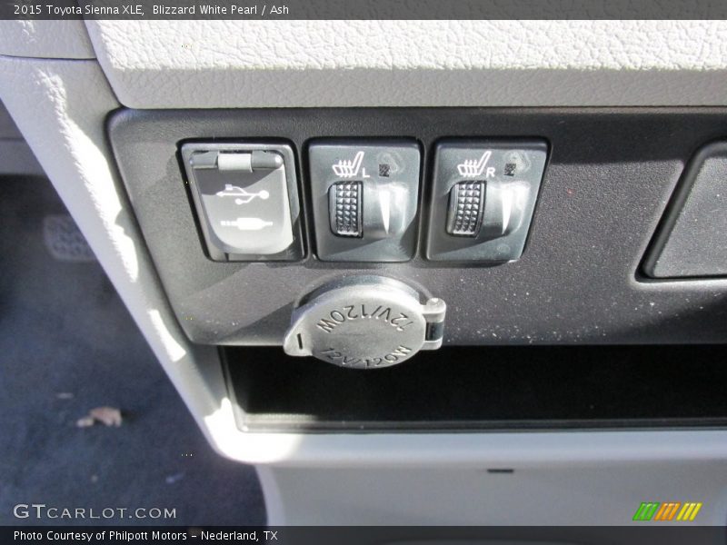 Blizzard White Pearl / Ash 2015 Toyota Sienna XLE