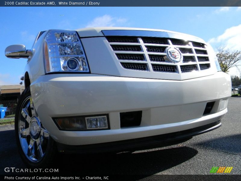 White Diamond / Ebony 2008 Cadillac Escalade AWD