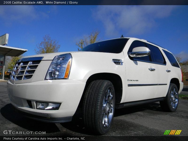 White Diamond / Ebony 2008 Cadillac Escalade AWD