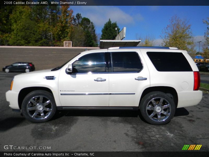 White Diamond / Ebony 2008 Cadillac Escalade AWD