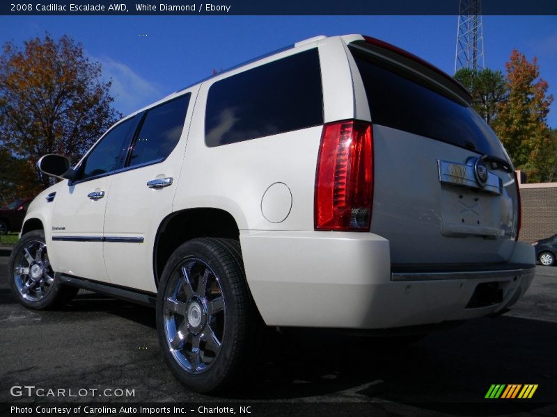 White Diamond / Ebony 2008 Cadillac Escalade AWD