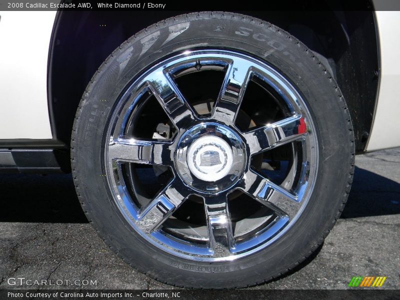 White Diamond / Ebony 2008 Cadillac Escalade AWD